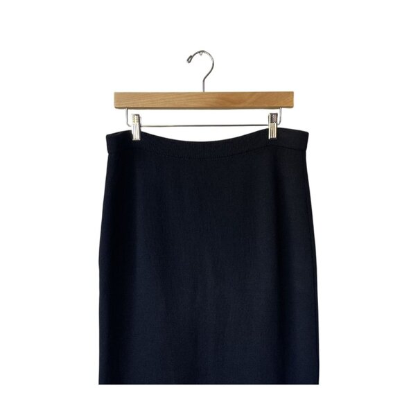 St. John Santana Knit Midi Skirt Size 10 Lagenlook Capsule Wardrobe Classic - Picture 5 of 10